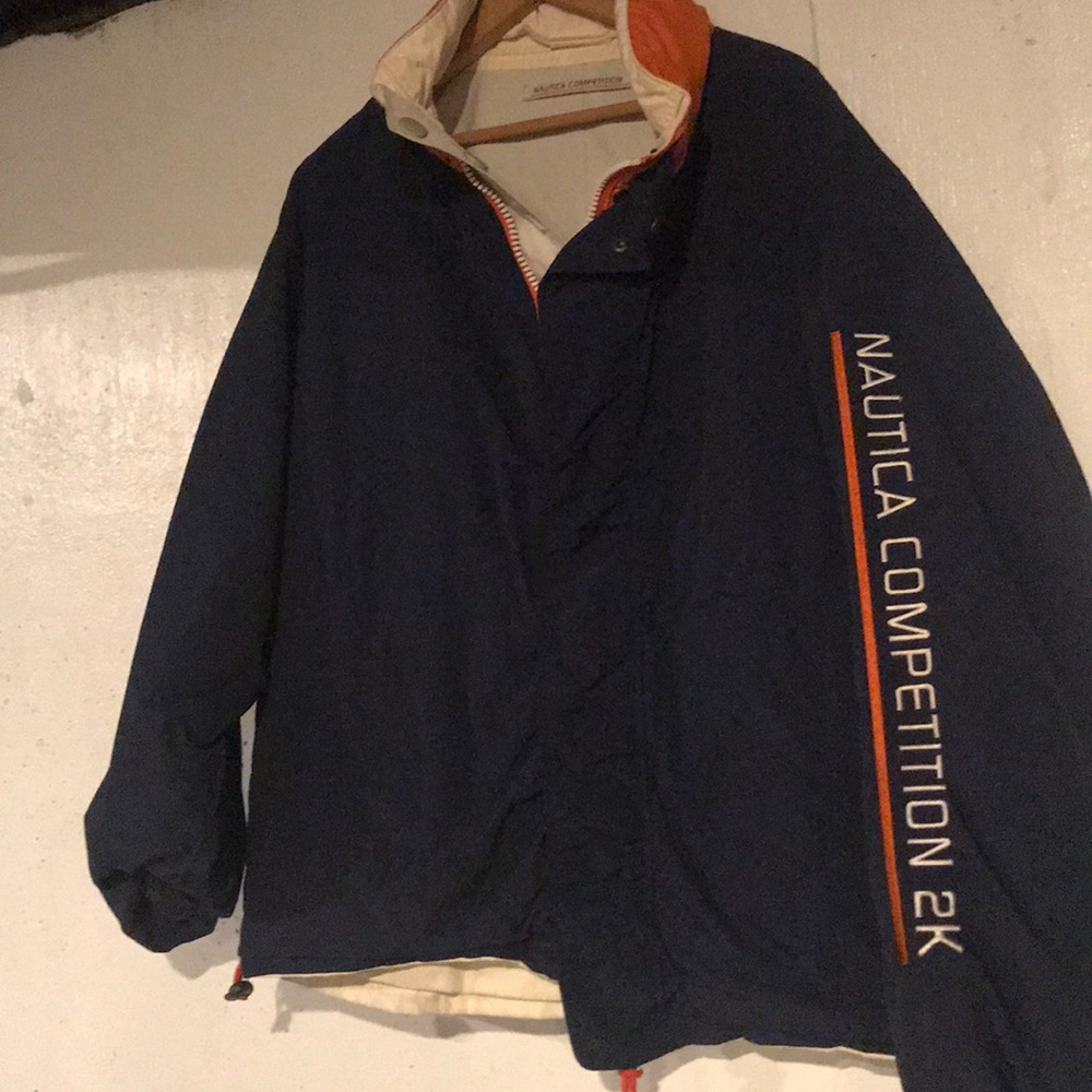 Nautica reversible sailors jacket navy white look
